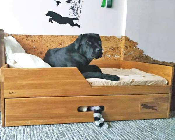 🛌 Деревянный лежак для больших собак крупных пород