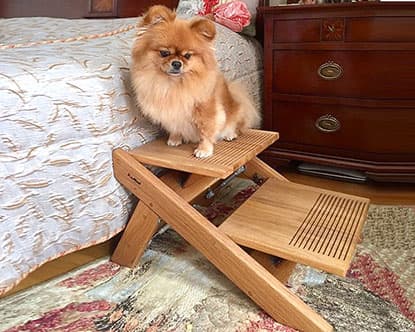 Купить мебель для собак - Складные ступеньки для собак мелких пород из дерева